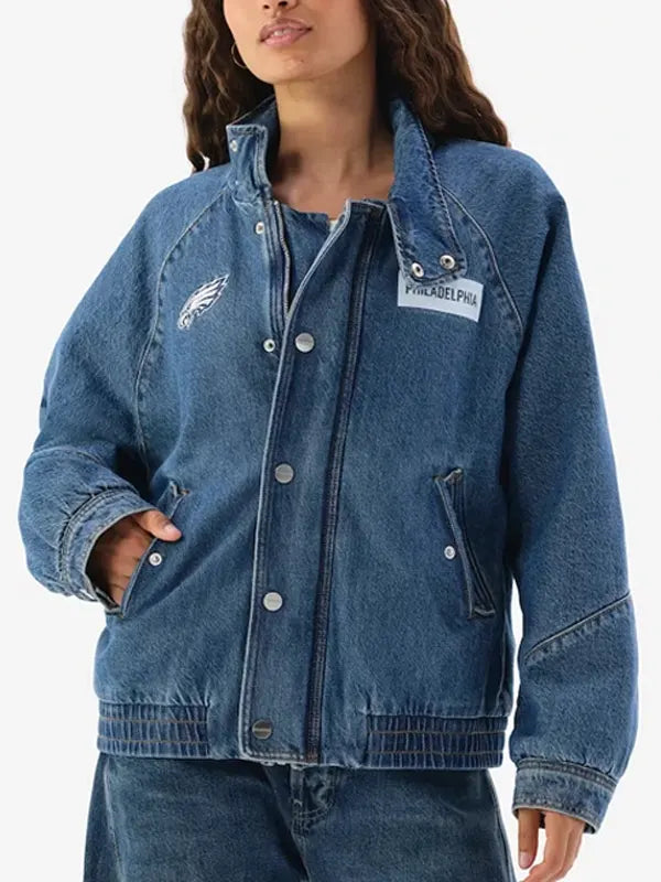 Off Season Eagles Oversized Denim Jacket