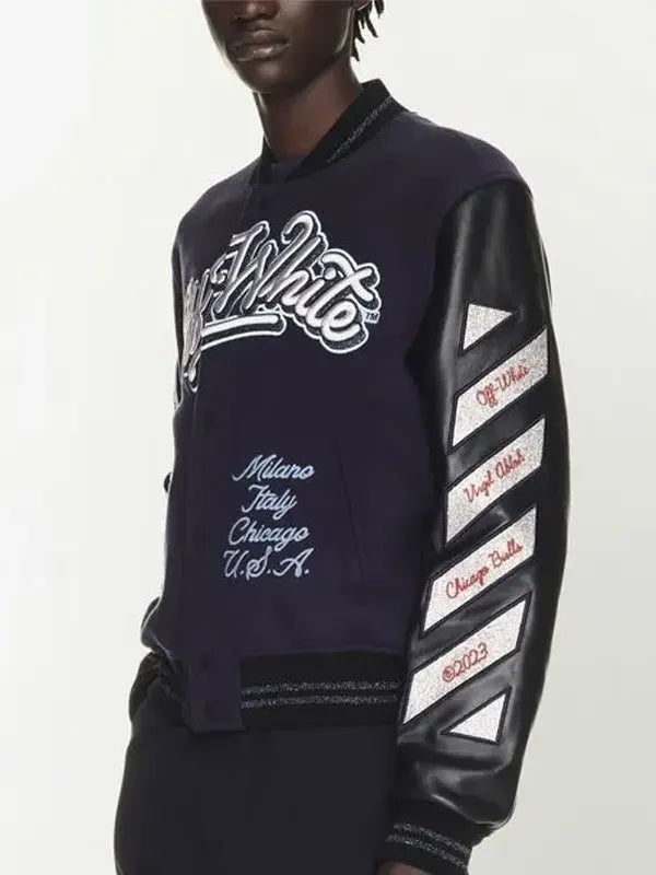 Off White Chicago Bulls Varsity Jacket