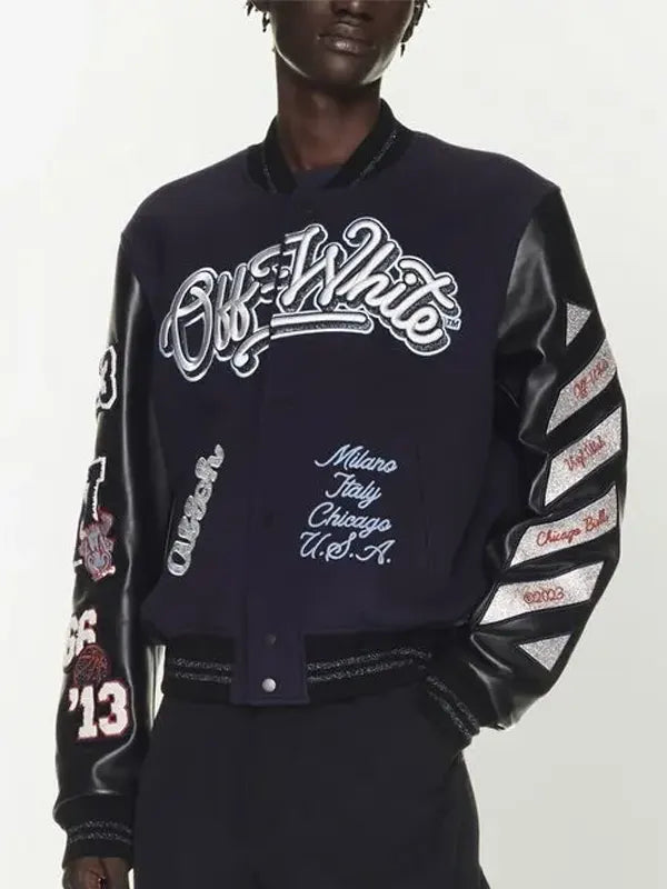 Off White Chicago Bulls Varsity Jacket