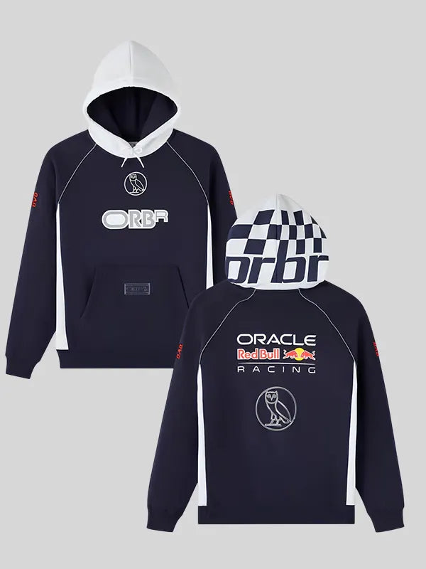 Ovo Red Bull Racing Pit Crew Color Block Hoodie - Red Bull Navy
