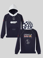 Ovo Red Bull Racing Pit Crew Color Block Hoodie - Red Bull Navy