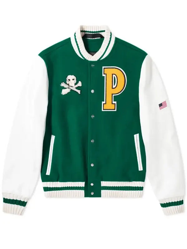 Palm Angels Varsity Jacket Green