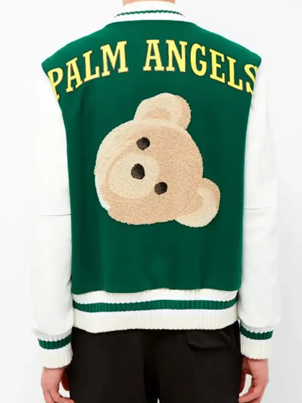 Palm Angels Varsity Jacket Green