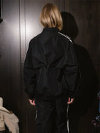 Parke-Sport-Stripe-Nylon-Black-Jacket