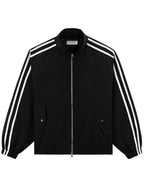 Parke-Sport-Stripe-Nylon-Track-Jacket-Black