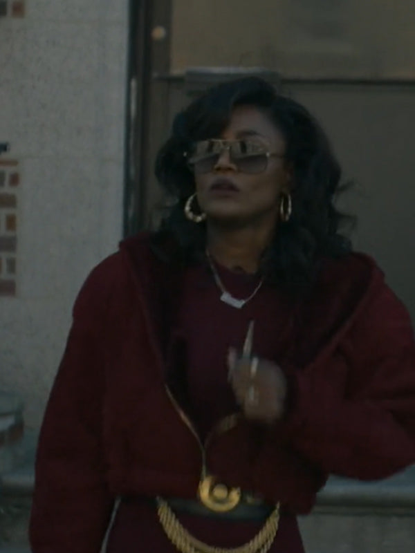 Power Book III Raising Kanan Raquel Thomas Maroon Jacket