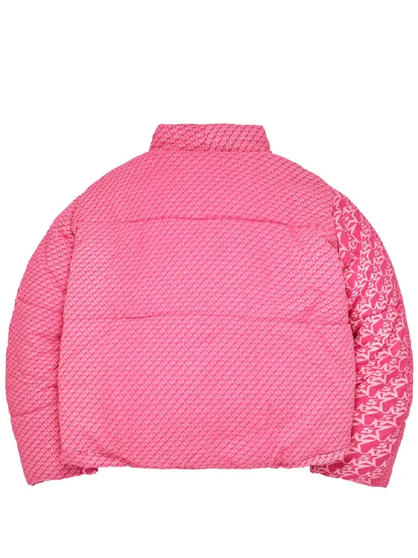 Pink Sp5der Puffer Jacket