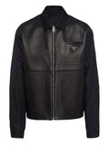 Prada Black Leather Jacket Men