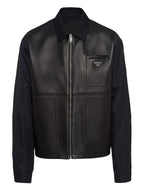 Prada Black Leather Jacket Men