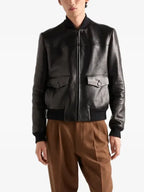 Prada Leather Bomber Jacket