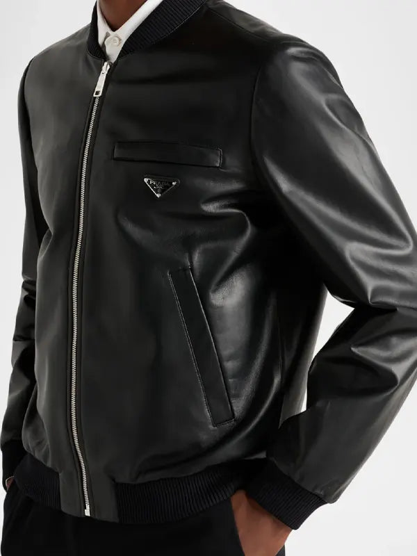Prada Leather Bomber Jacket