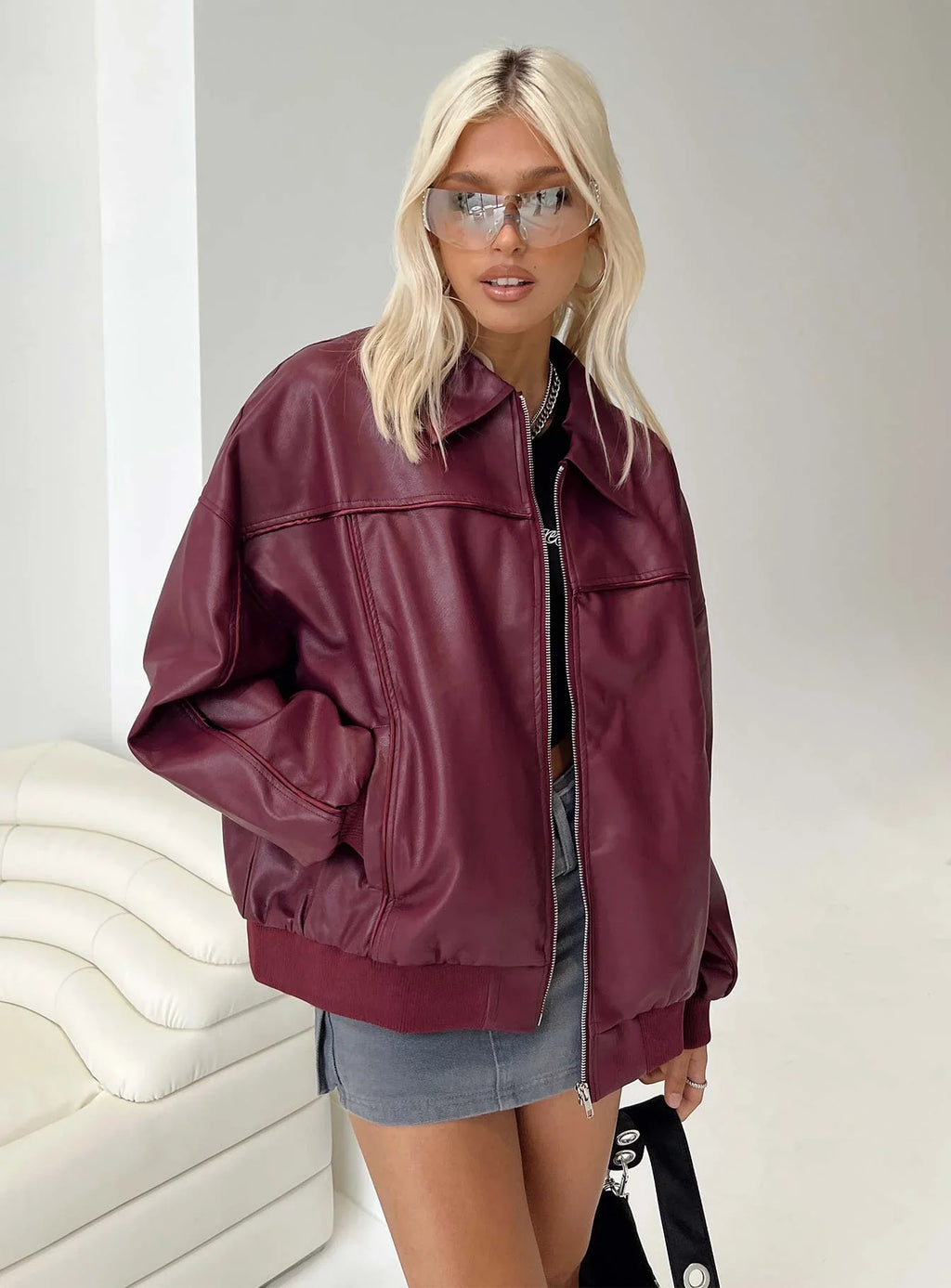 Princess-Polly-Goldsmith-Faux-Leather-Bomber-Jacket-For-Womens