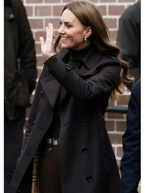 Kate Middleton Burberry Black Trench Coat
