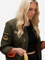 RHOC S20 Gina Kirschenheiter Green Bomber Jacket