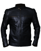 Racer Black Vintage Leather Biker Jacket