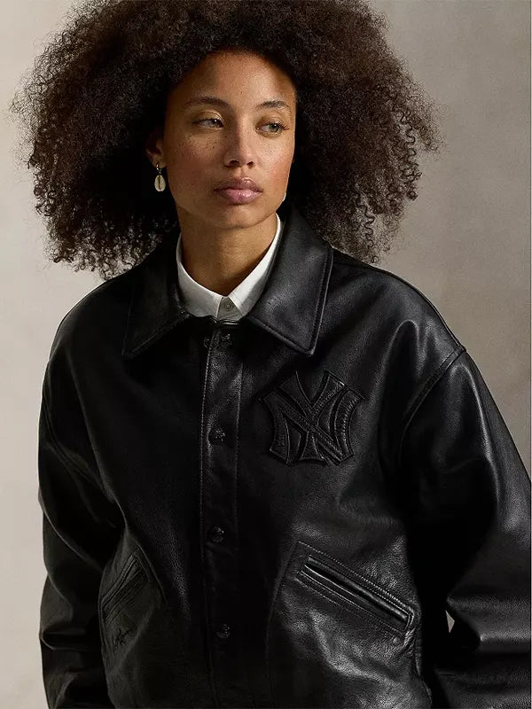 Ralph Lauren Yankees Bomber Jacket Leather