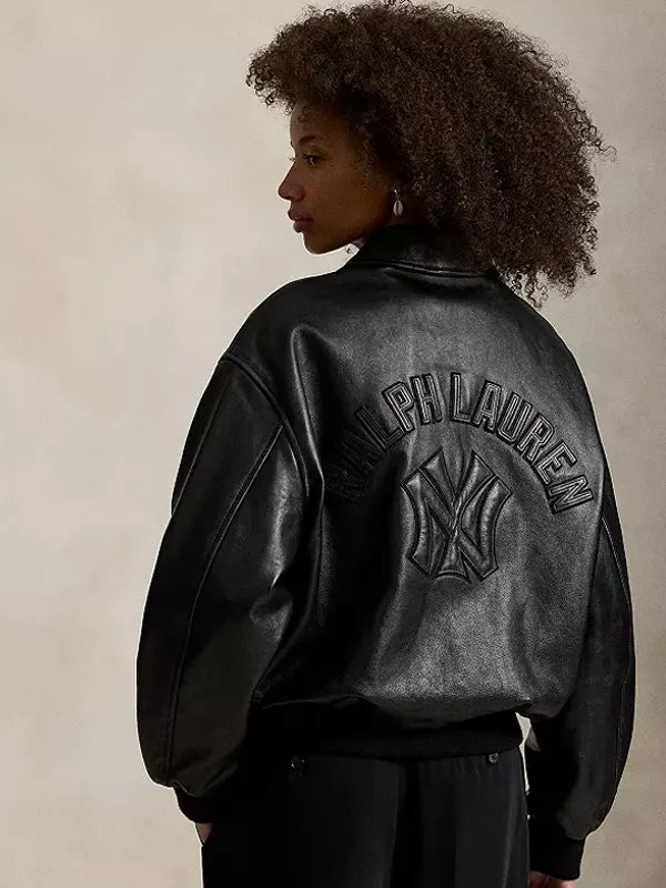 Ralph Lauren Yankees Bomber Jacket Leather