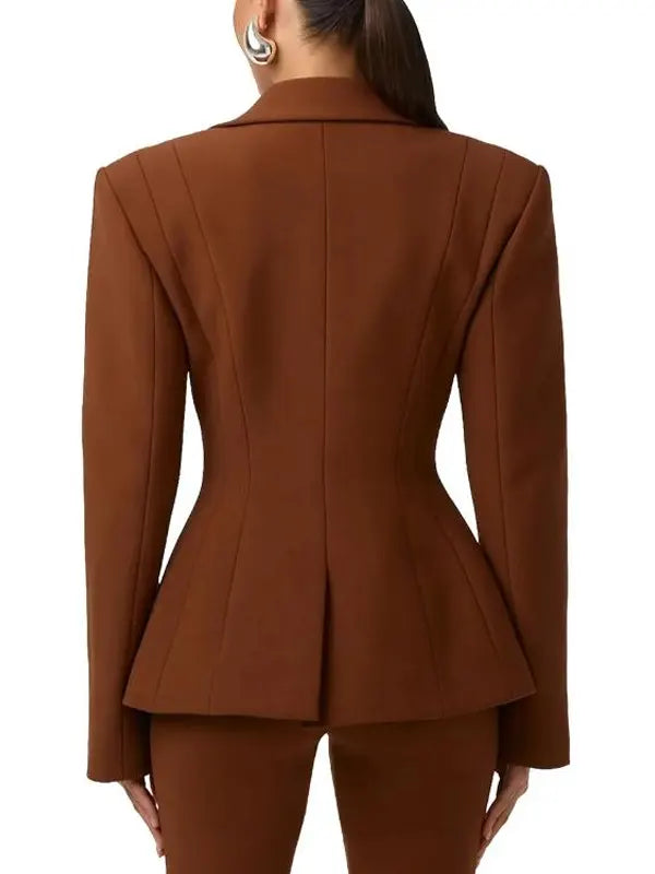 Real Housewives of Orange County S20 Gina Kirschenheiter Brown Blazer