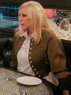 Real Housewives of Orange County S20 Vicki Gunvalson Green Military Style Jacket