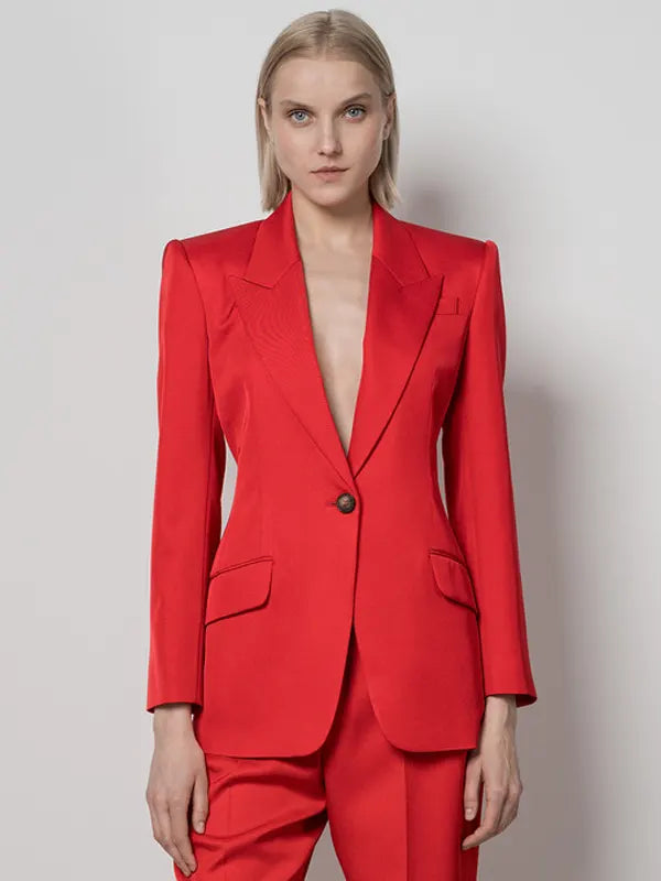 Red Alexander Mcqueen Jacket