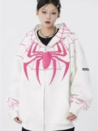 Red And White Spiderman Hoodie