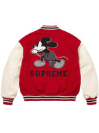 Red Mickey Mouse Letterman Jacket