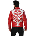 Red Skeleton Men’s Leather Jacket Sale