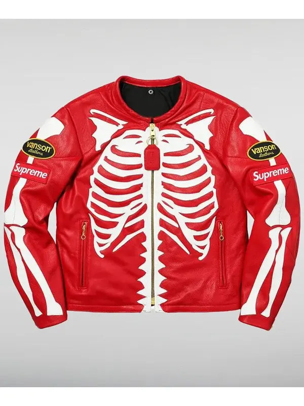 Red Skeleton Supreme Jacket