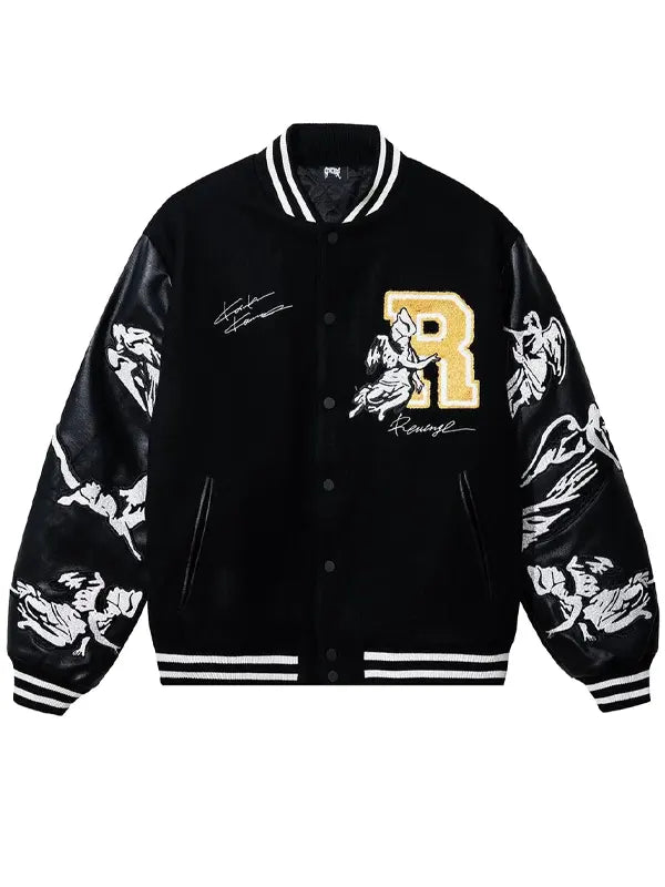 Revenge Varsity Jacket Black
