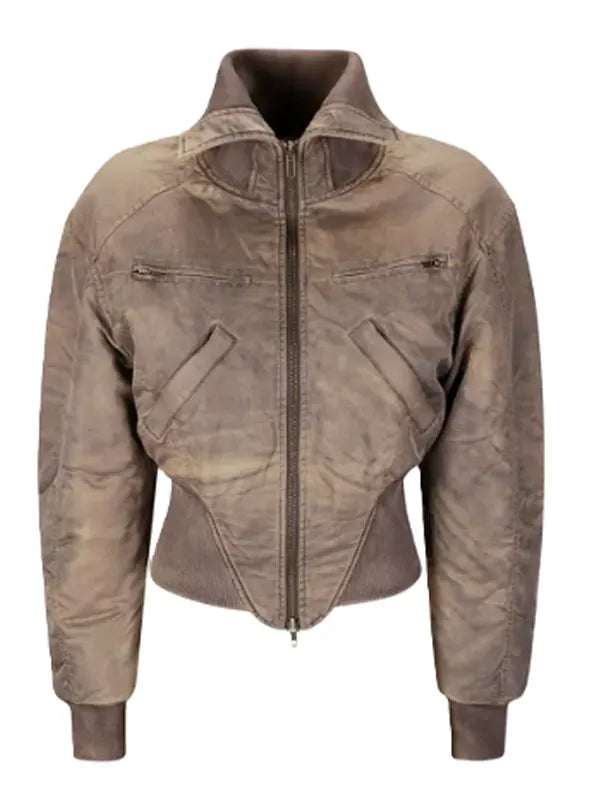 Ride or Die Hannah Waddingham Brown Leather Jacket
