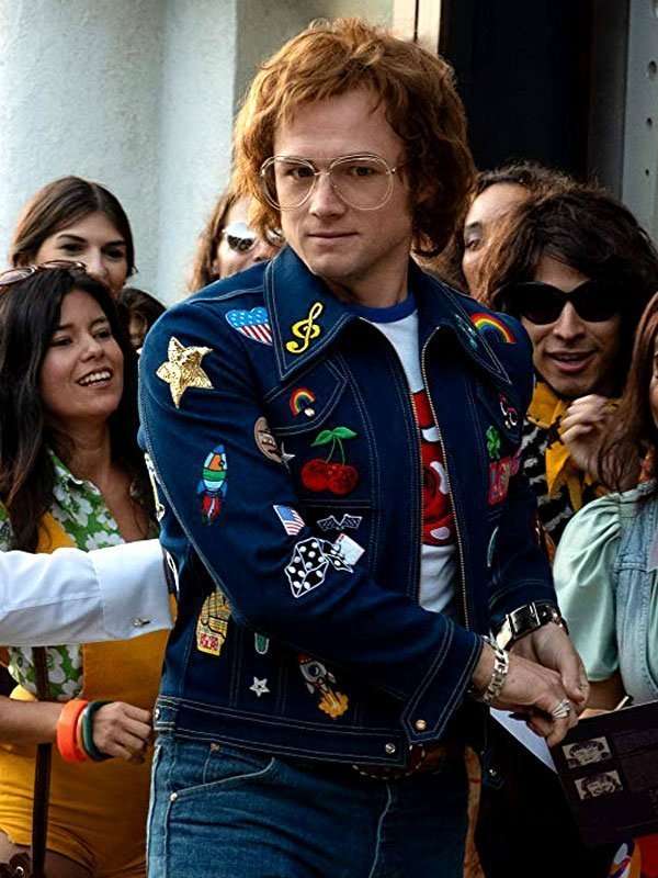 Taron Egerton Rocketman Blue Denim Jacket