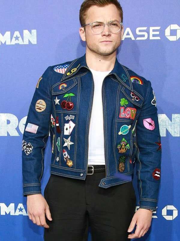 Taron Egerton Rocketman Blue Denim Jacket