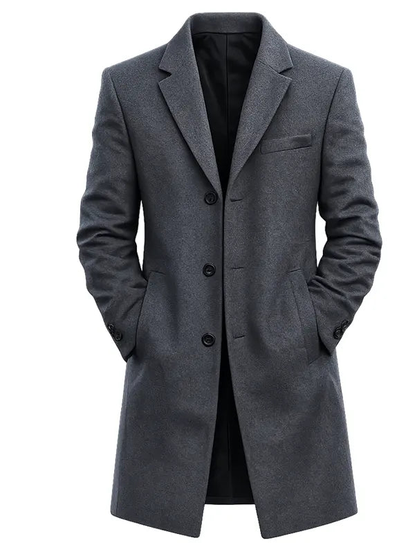 Run Away S01 James Nesbitt Grey wool Coat