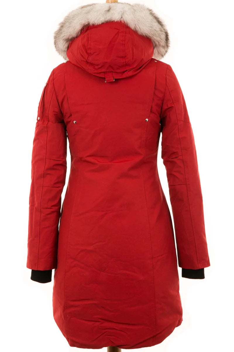 Moose Knuckles Red Fur Jacket