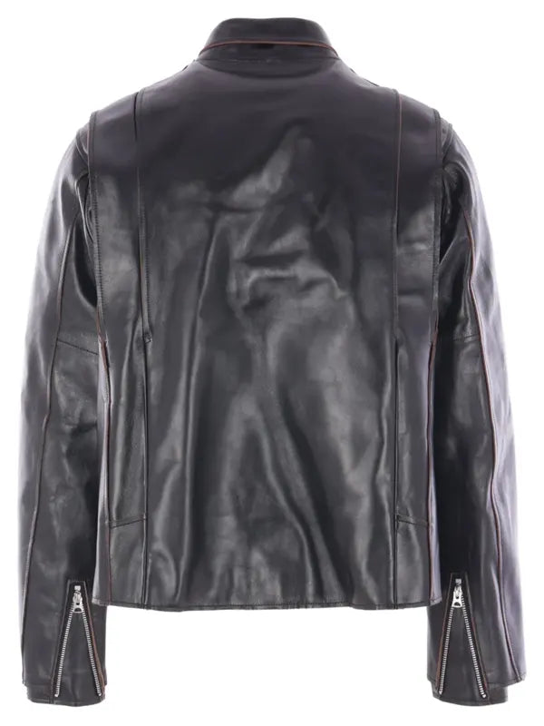Sacai Leather Jacket Black