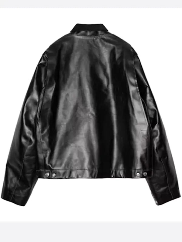 Sacai Leather Jacket Black