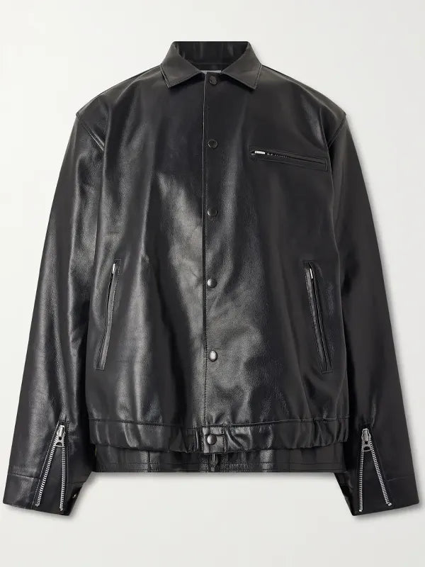 Sacai Leather Jacket Black