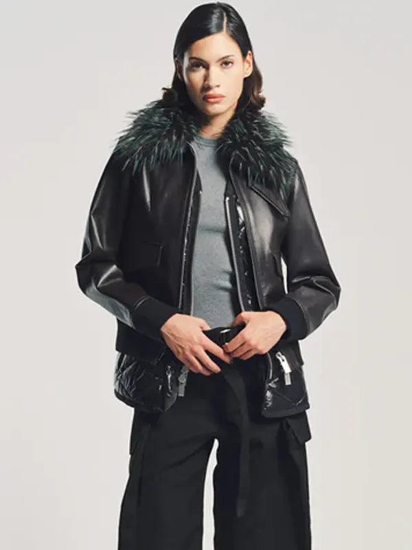 Sacai Leather Jacket Women