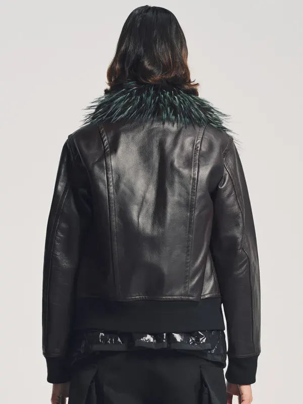 Sacai Leather Jacket Women