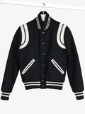 Saint Laurent Teddy Jacket Black And White