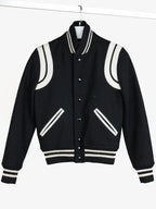 Saint Laurent Teddy Jacket Black And White