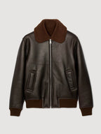 Sandro-Leather-Jacket-Black-With-Fur-Collar
