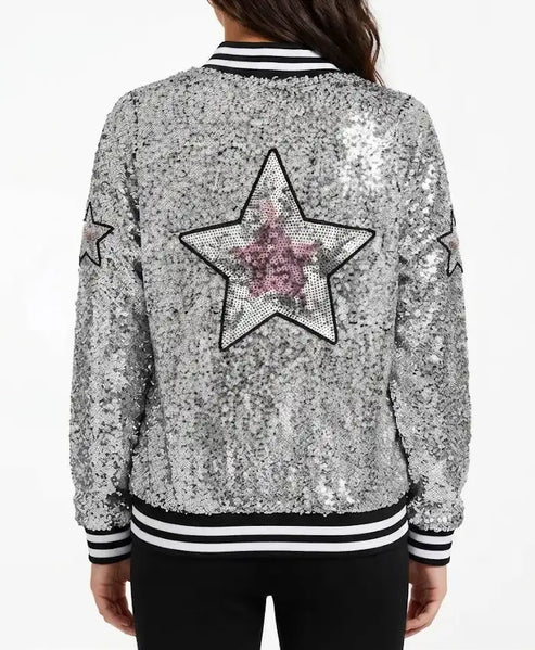 SNL UK S02 Celeste Dring Sequin Bomber Jacket