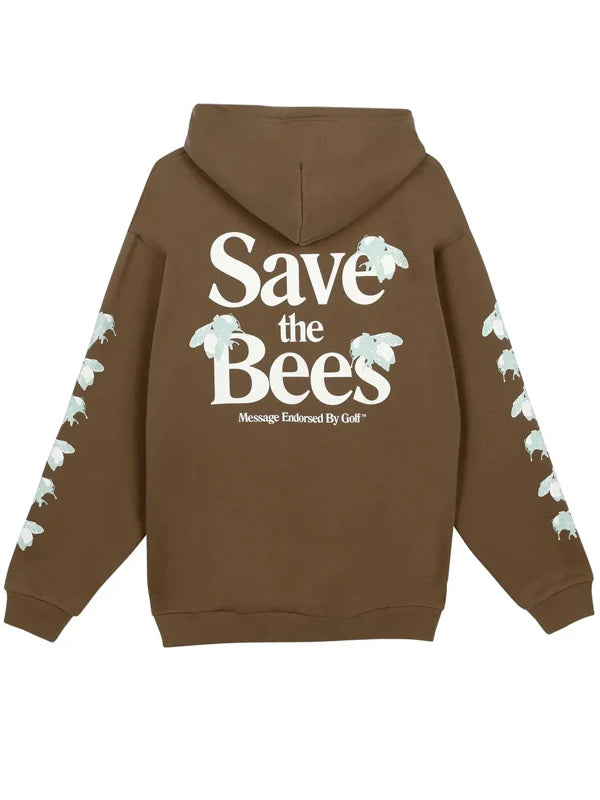 Save-The-Bees-Zip-Up-Hoodie-Brown
