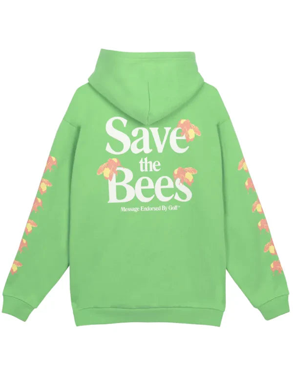 Save-The-Bees-Zip-Up-Hoodie-Green