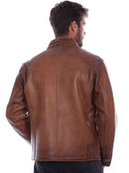 Scully Leather Jacket Brown Back