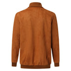Classyak Fashion Suede Leather Jacket, Brown Zing Apparel