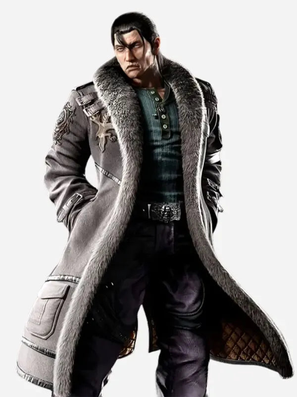 Sergei Dragunov Tekken 8 Grey Fur Coat