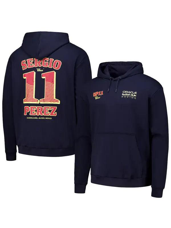 Sergio Perez Red Bull Racing Checo Vintage Oversized Pullover Hoodie