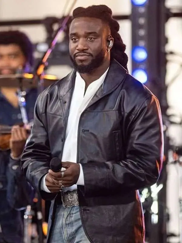 NBC’s Today 2026 Shaboozey Black Leather Blazer